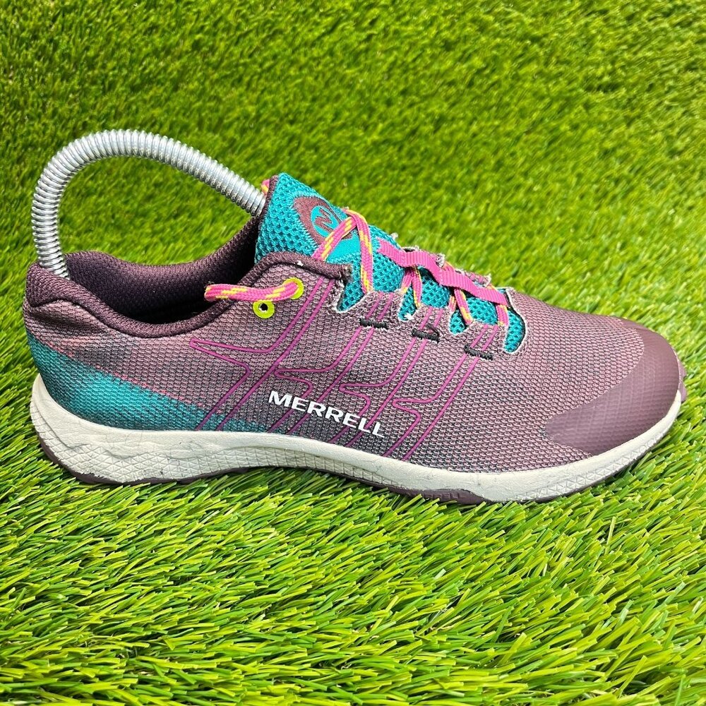 Merrell Moab Flight Low Boys Size 5Y Purple Blue Running Hiking Shoes Sneakers